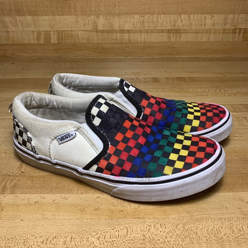 Vans classic slip on shoes checkerboard size 7 - Picture 1 of 7